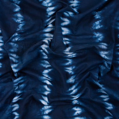Stunning Blue Shibori Tie Dye Cotton Fabric