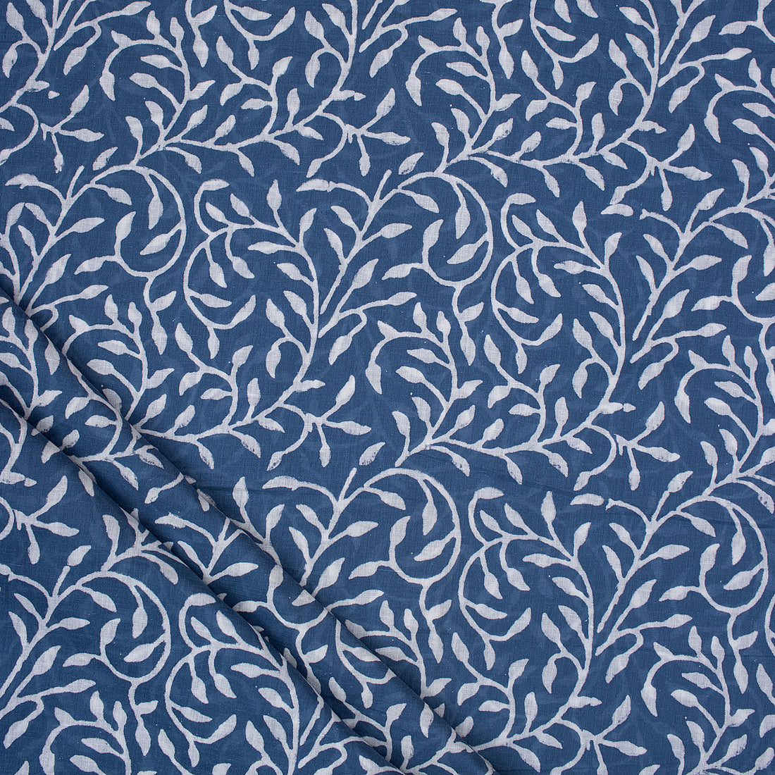  Stunning Indigo Blue Pure Cotton Hand Block Print Fabric