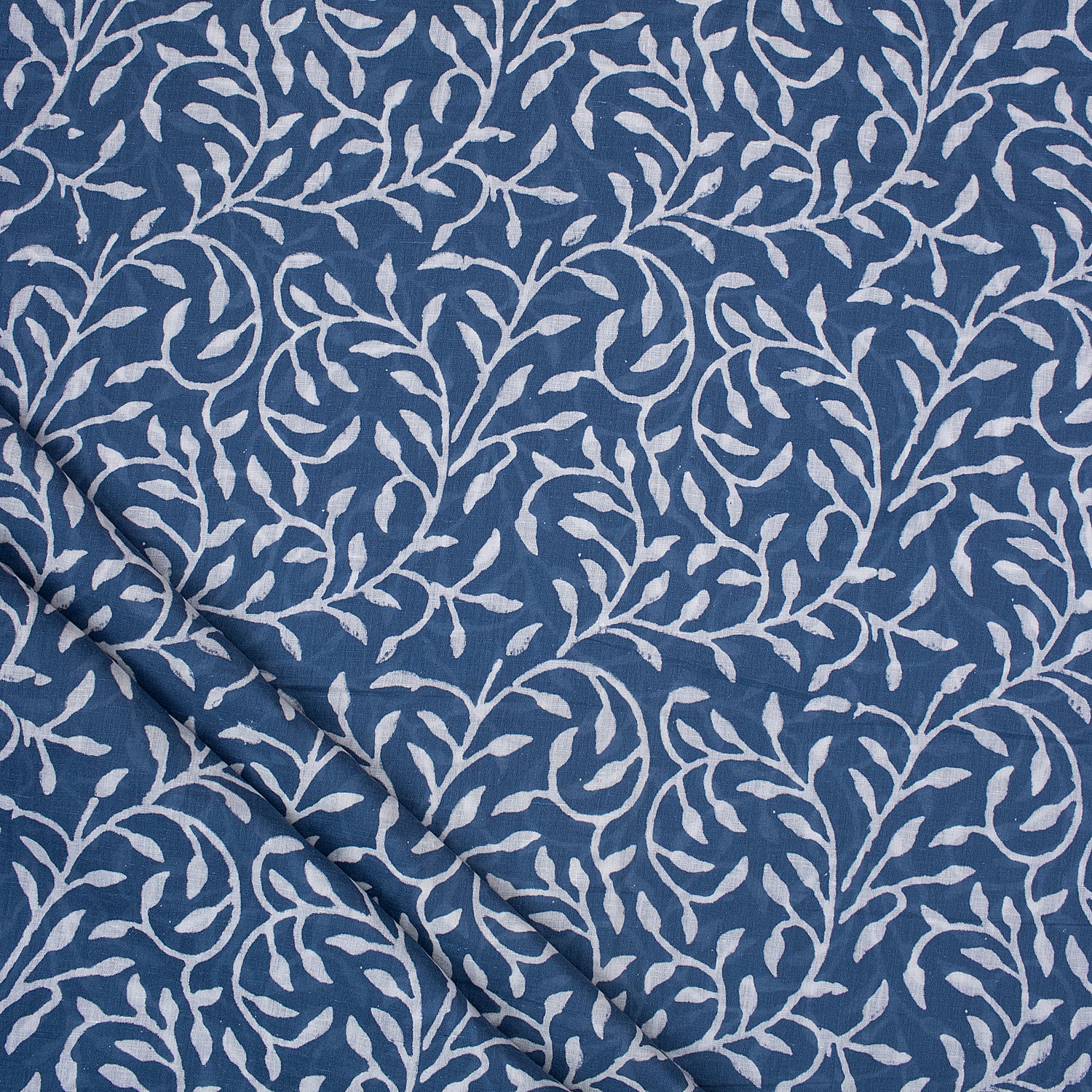  Stunning Indigo Blue Pure Cotton Hand Block Print Fabric