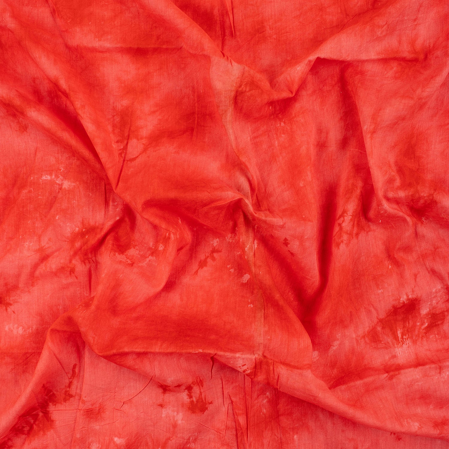 Stunning Red Tie Dye Cotton Shibori Fabric