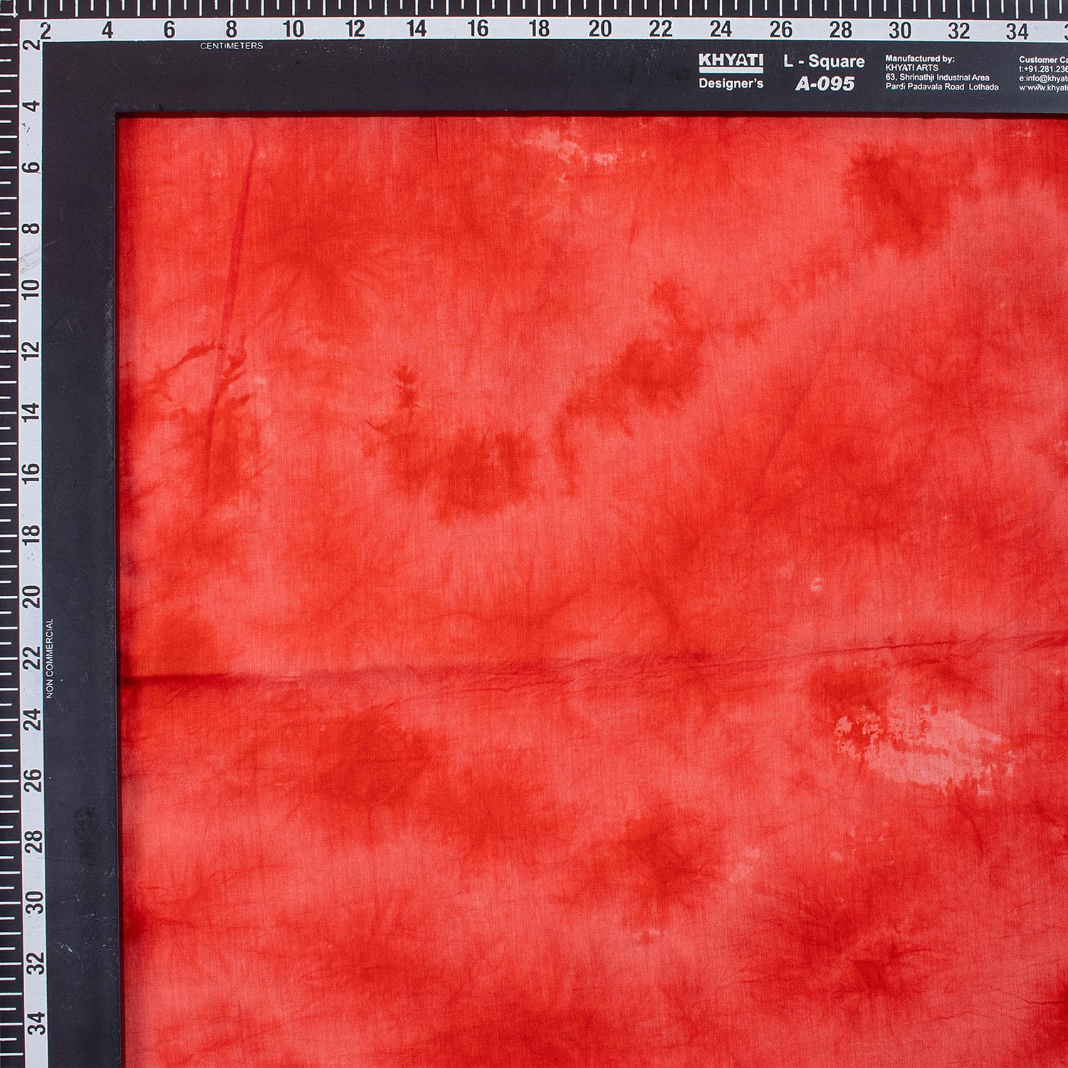 Stunning Red Tie Dye Cotton Shibori Fabric