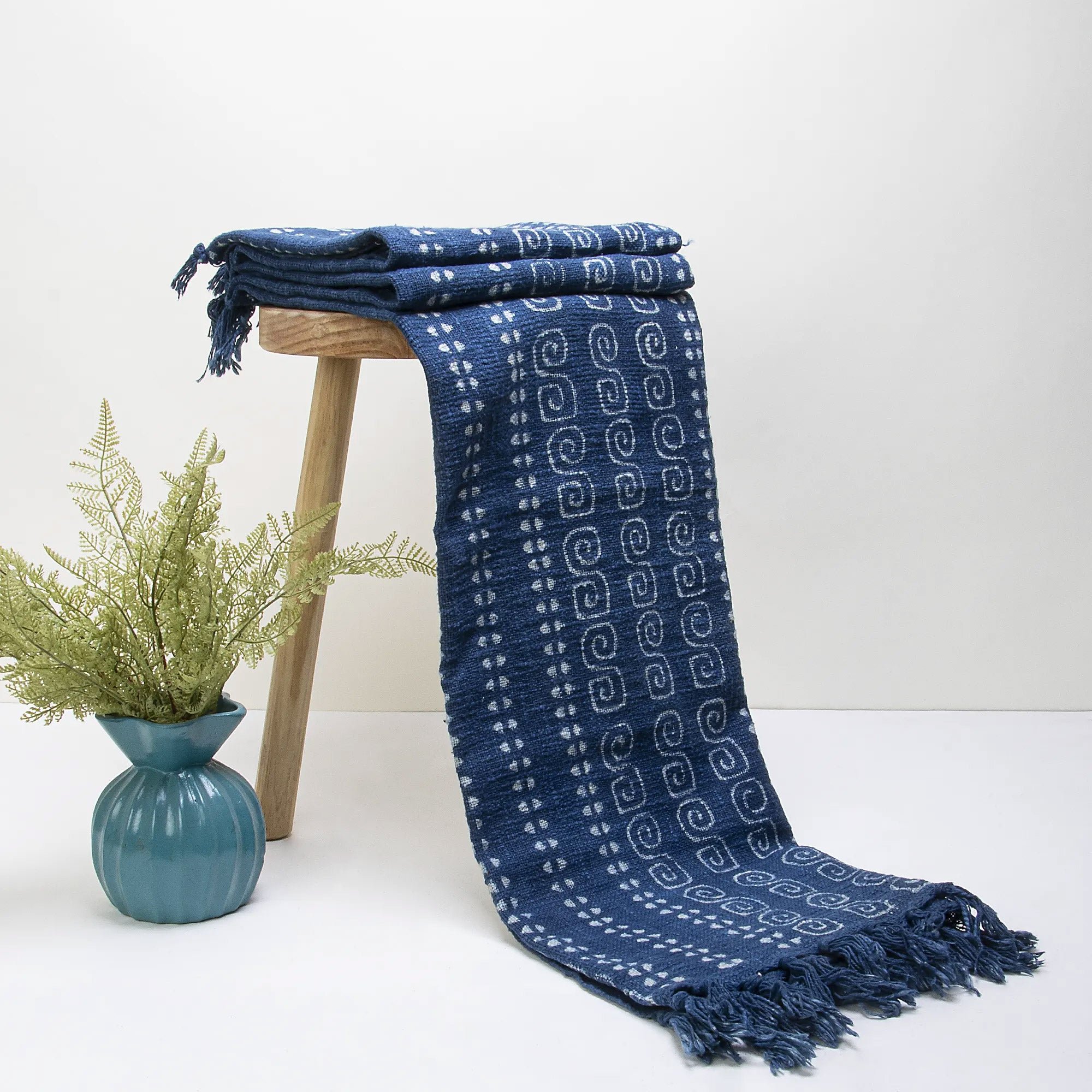 Stylish Hand Block Pure Cotton Printed Sofa Throw