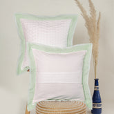 Stylish Hand Made Kantha Stitched Green Stripe Cushion Cover