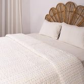 Stylish Hand Stitched Cotton Kantha Quilt Blanket