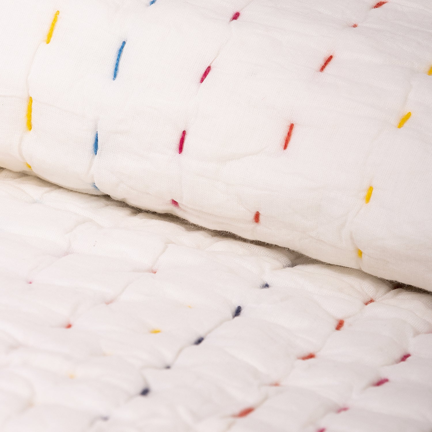 Stylish Hand Stitched Cotton Kantha Quilt Blanket