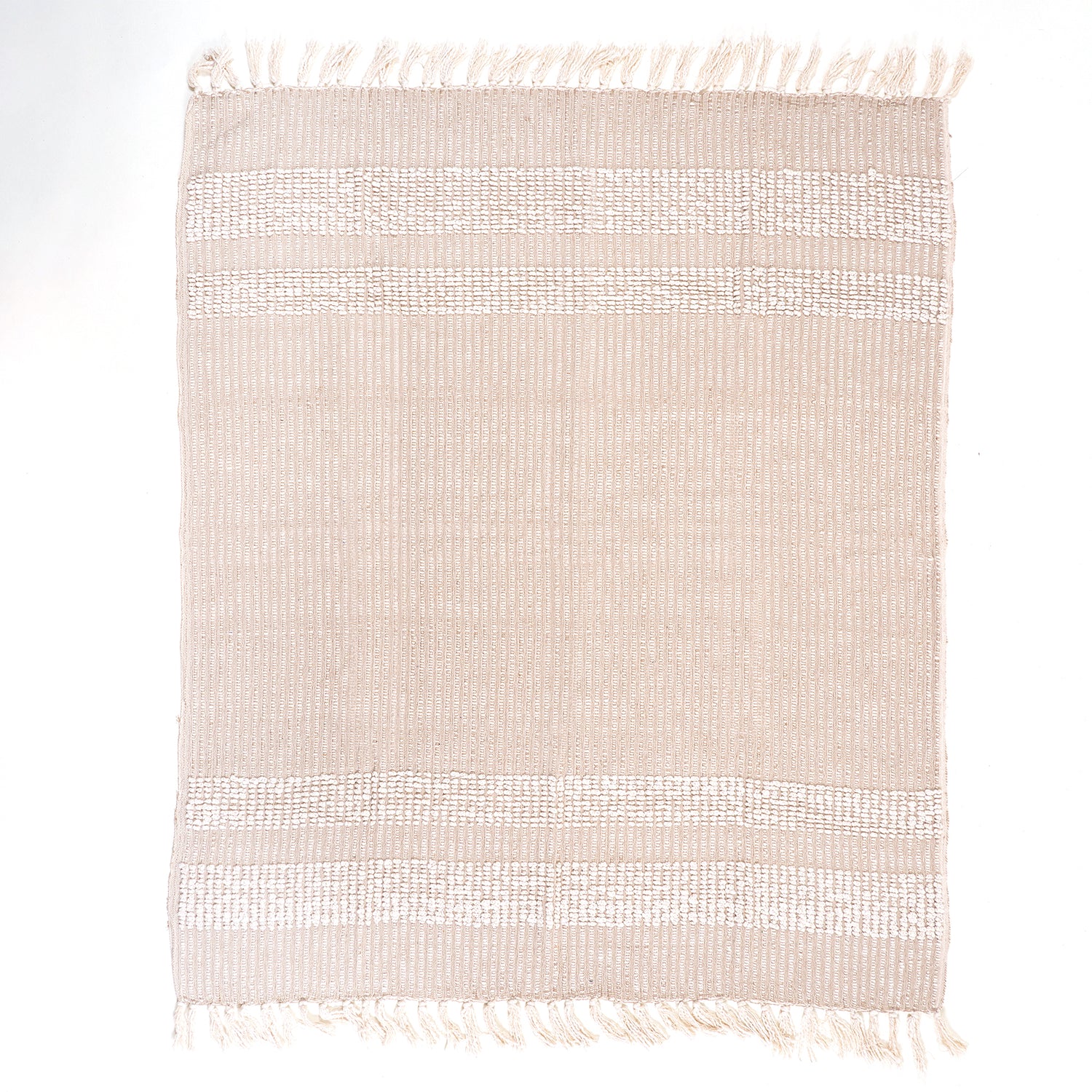 Stylish Hand Woven Cotton Reversible Throw Blanket