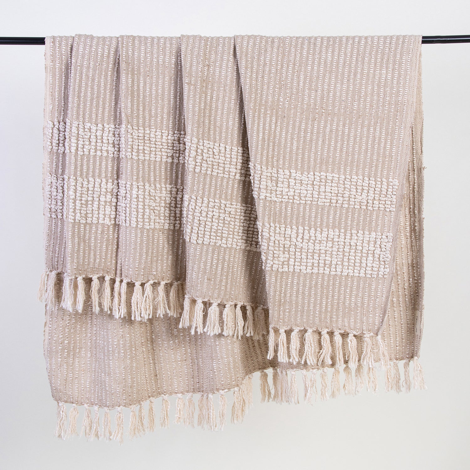 Stylish Hand Woven Cotton Reversible Throw Blanket