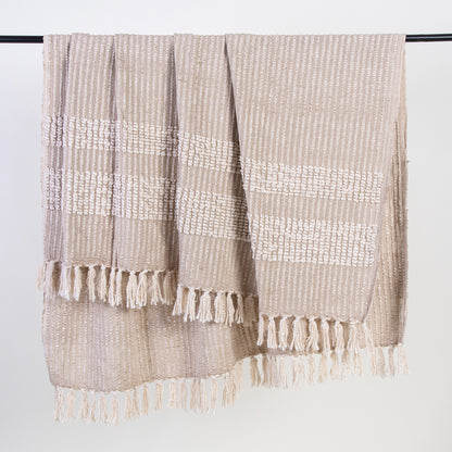 Stylish Hand Woven Cotton Reversible Throw Blanket