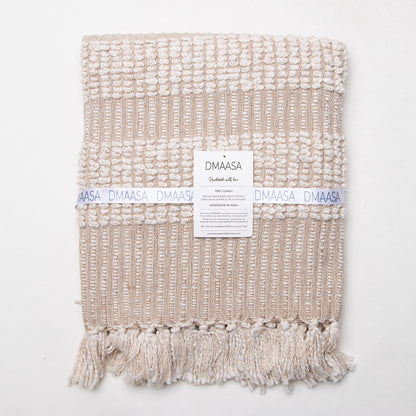 Stylish Hand Woven Cotton Reversible Throw Blanket