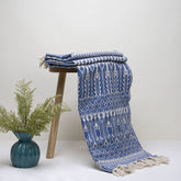 Stylish Handmade Cotton Reversible Woven Throw For Chairs