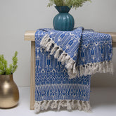 Stylish Handmade Cotton Reversible Woven Throw For Chairs