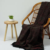 Stylish Hnadmade Woven Cotton Reversible Sofa Throw Blanket