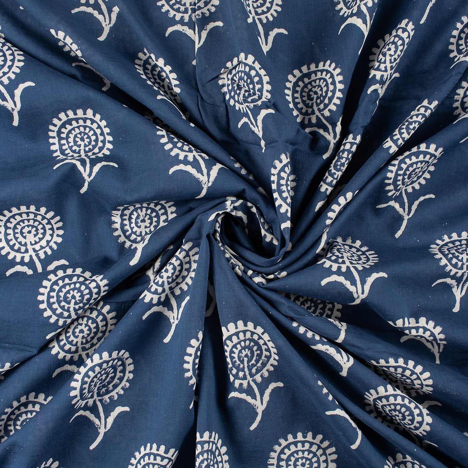 Sustainable Block Printed Discharge Fabric