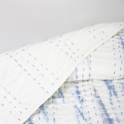 Tie Dye Indian Cotton Kantha Winter Quilt Blanket