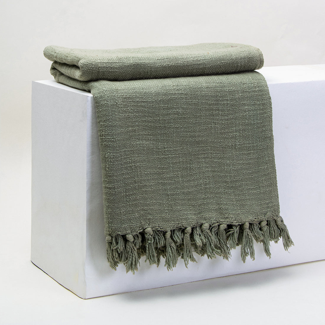 Top Solid Cotton Throw Blanket For Home Decor