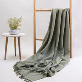Top Solid Cotton Throw Blanket For Home Decor