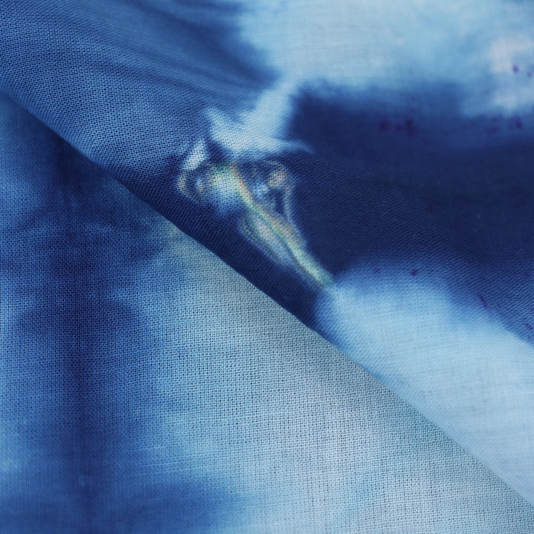 Traditional Blue Tie Dye Shibori Cotton Fabric