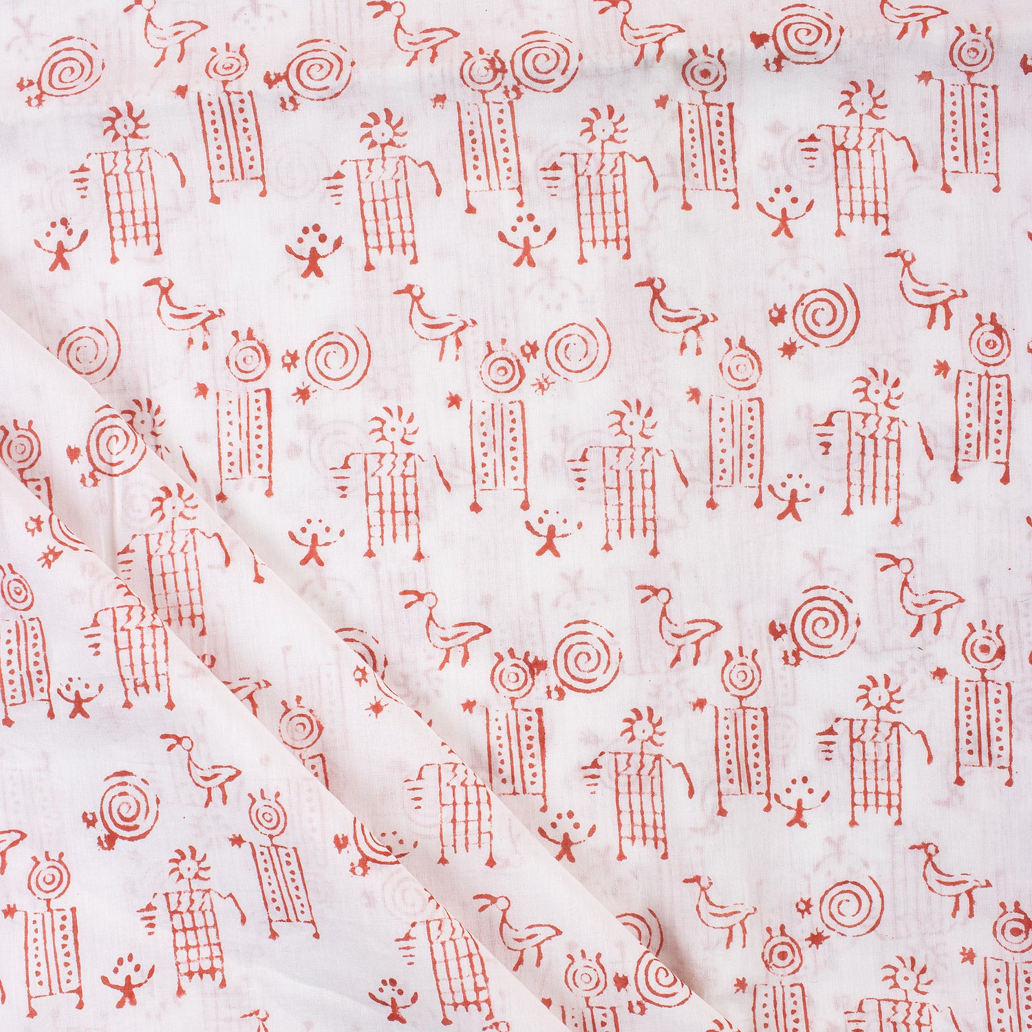 Traditional Hand Block Printed Organic Cotton Fabric