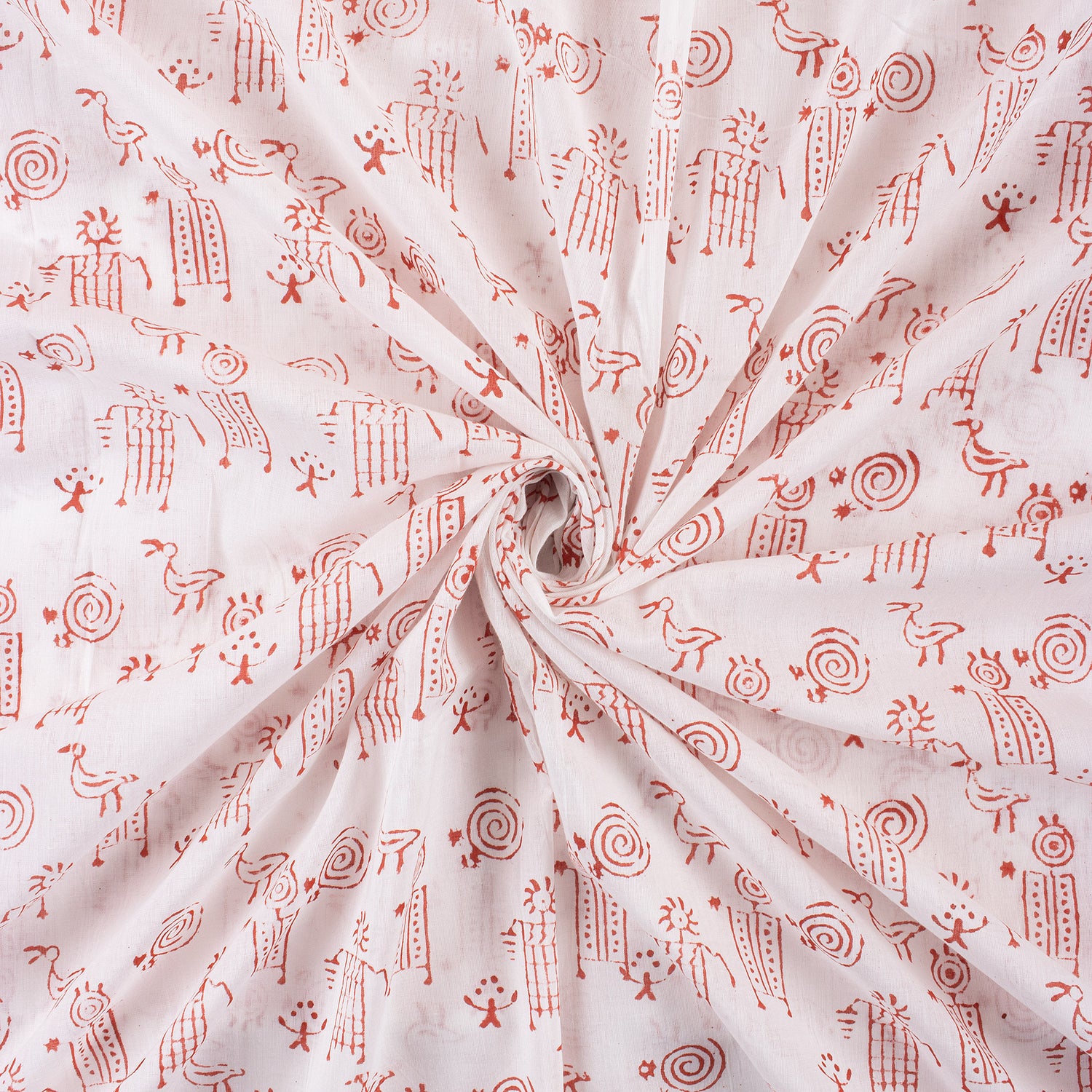 Traditional Hand Block Printed Organic Cotton Fabric