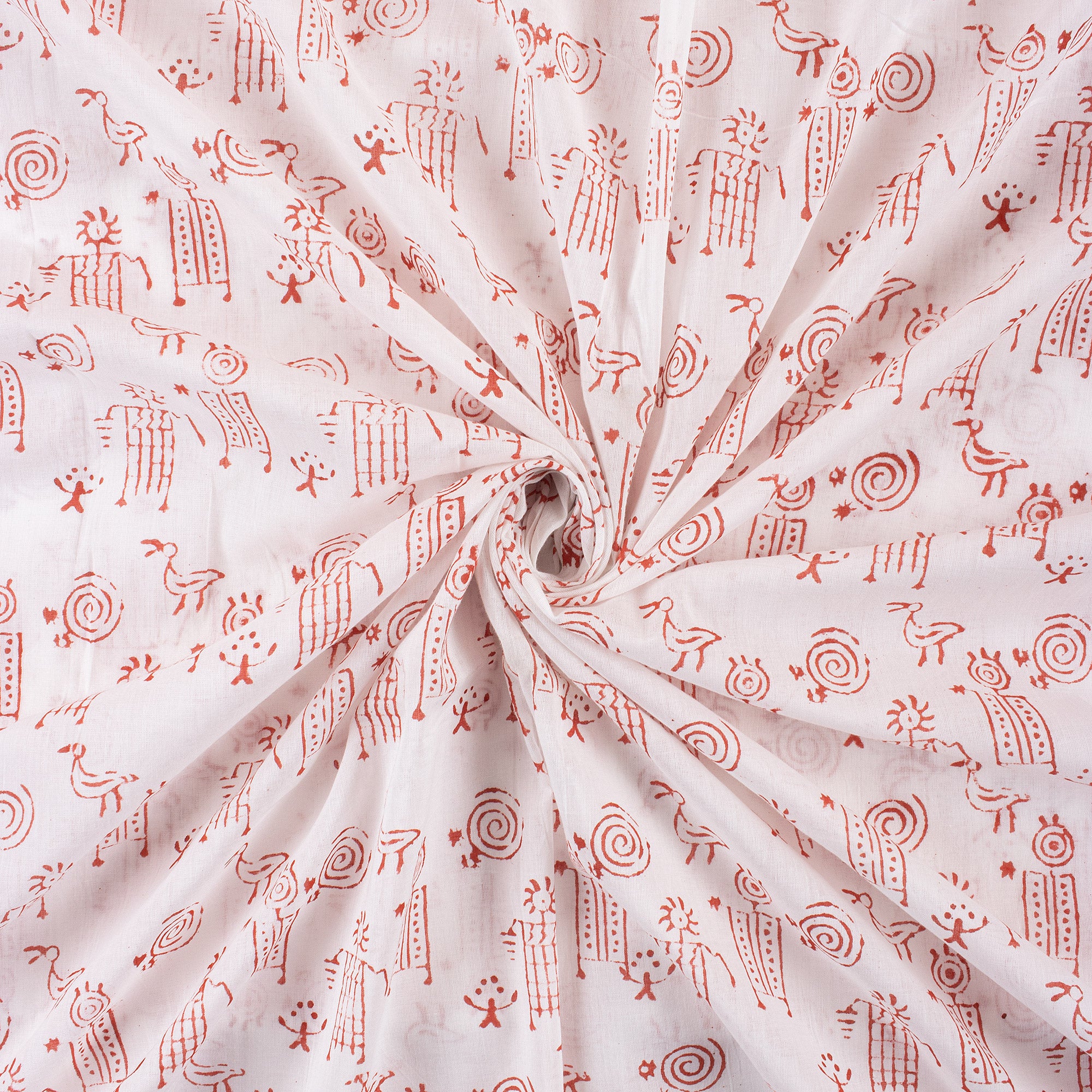 Traditional Hand Block Printed Organic Cotton Fabric