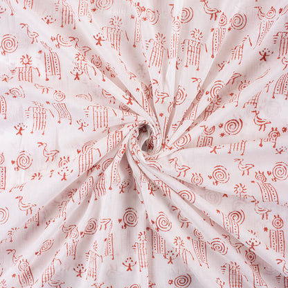 Traditional Hand Block Printed Organic Cotton Fabric