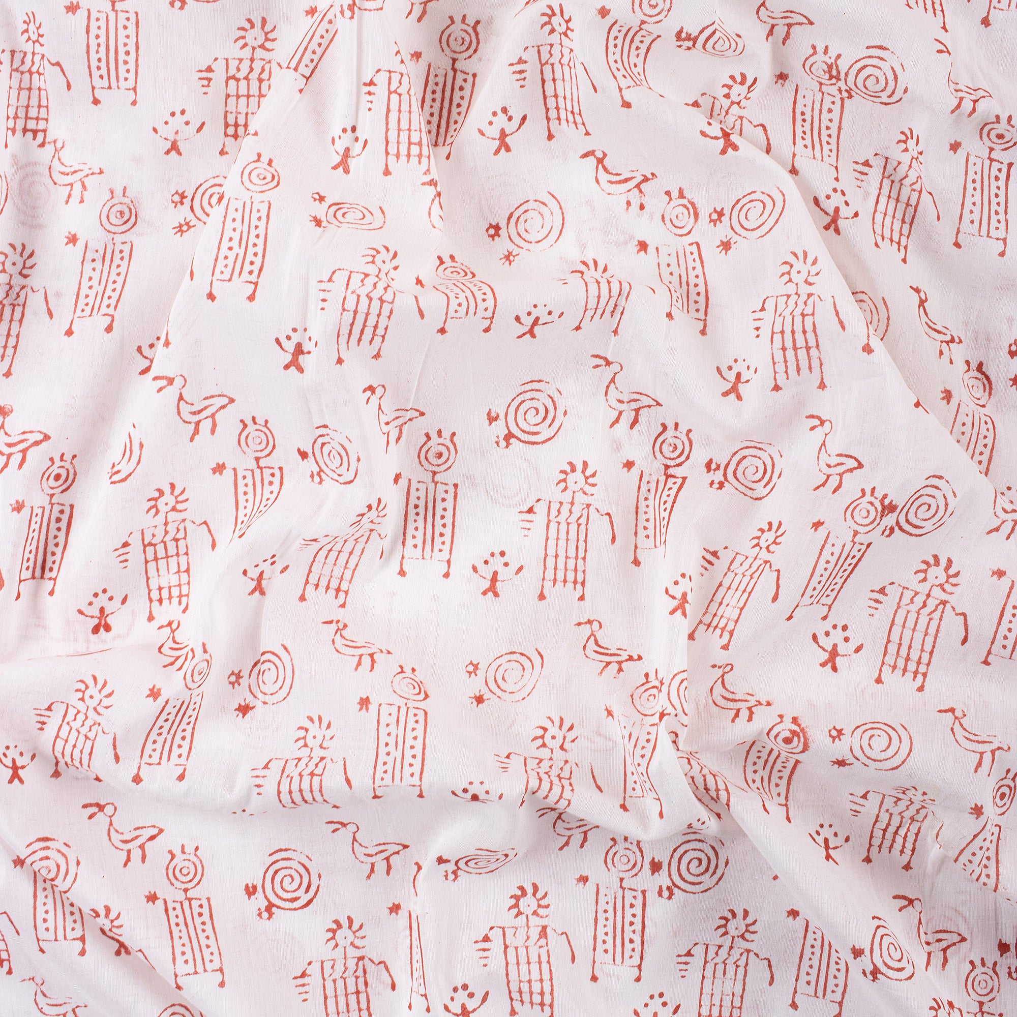 Traditional Hand Block Printed Organic Cotton Fabric