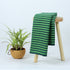 Trendy Dabu Green Striped Indian Hand Block Print Fabric