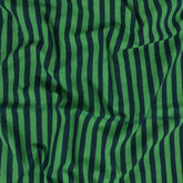 Trendy Dabu Green Striped Indian Hand Block Print Fabric