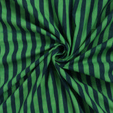 Trendy Dabu Green Striped Indian Hand Block Print Fabric
