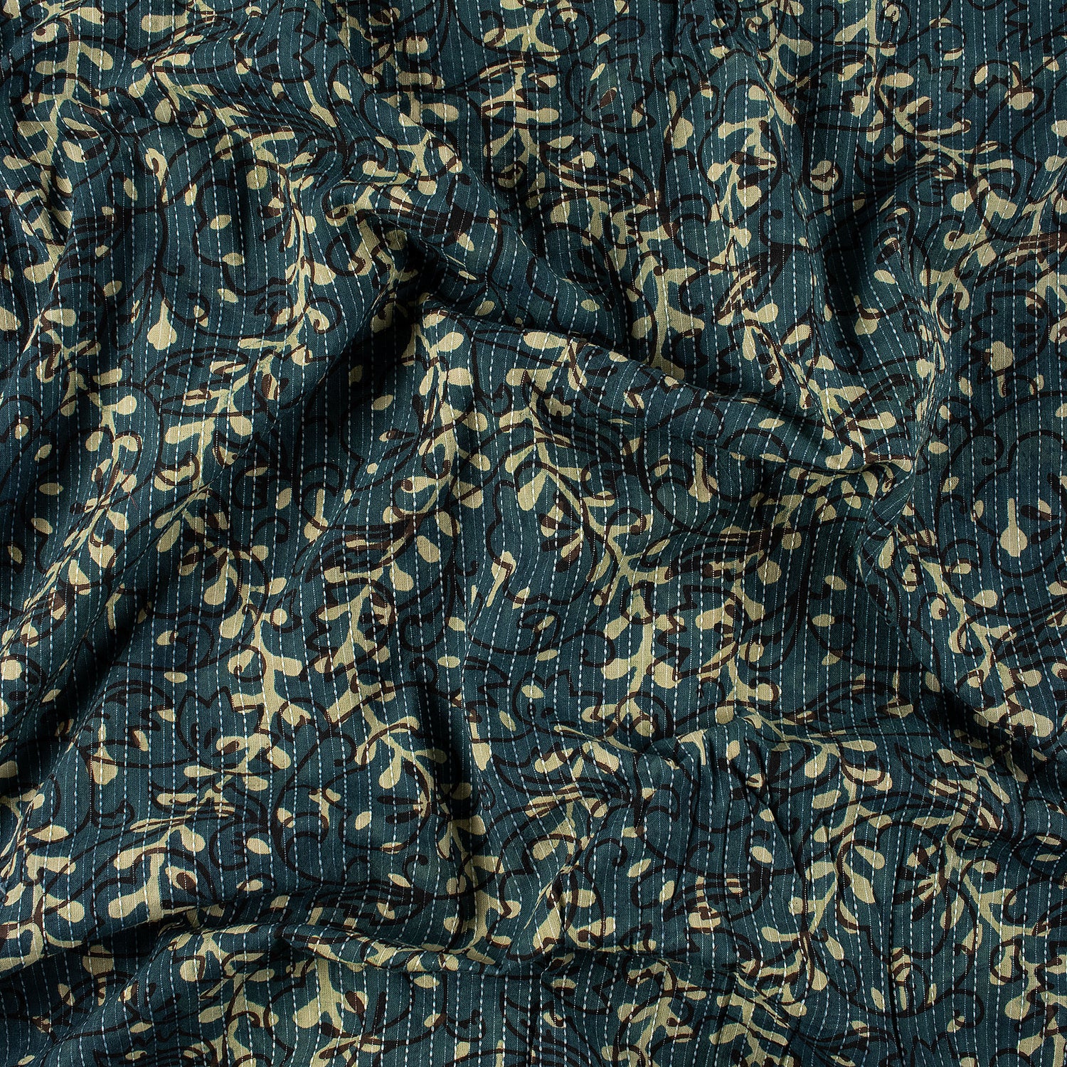 Trendy Dabu Hand Block Printed Cotton Fabric Yard