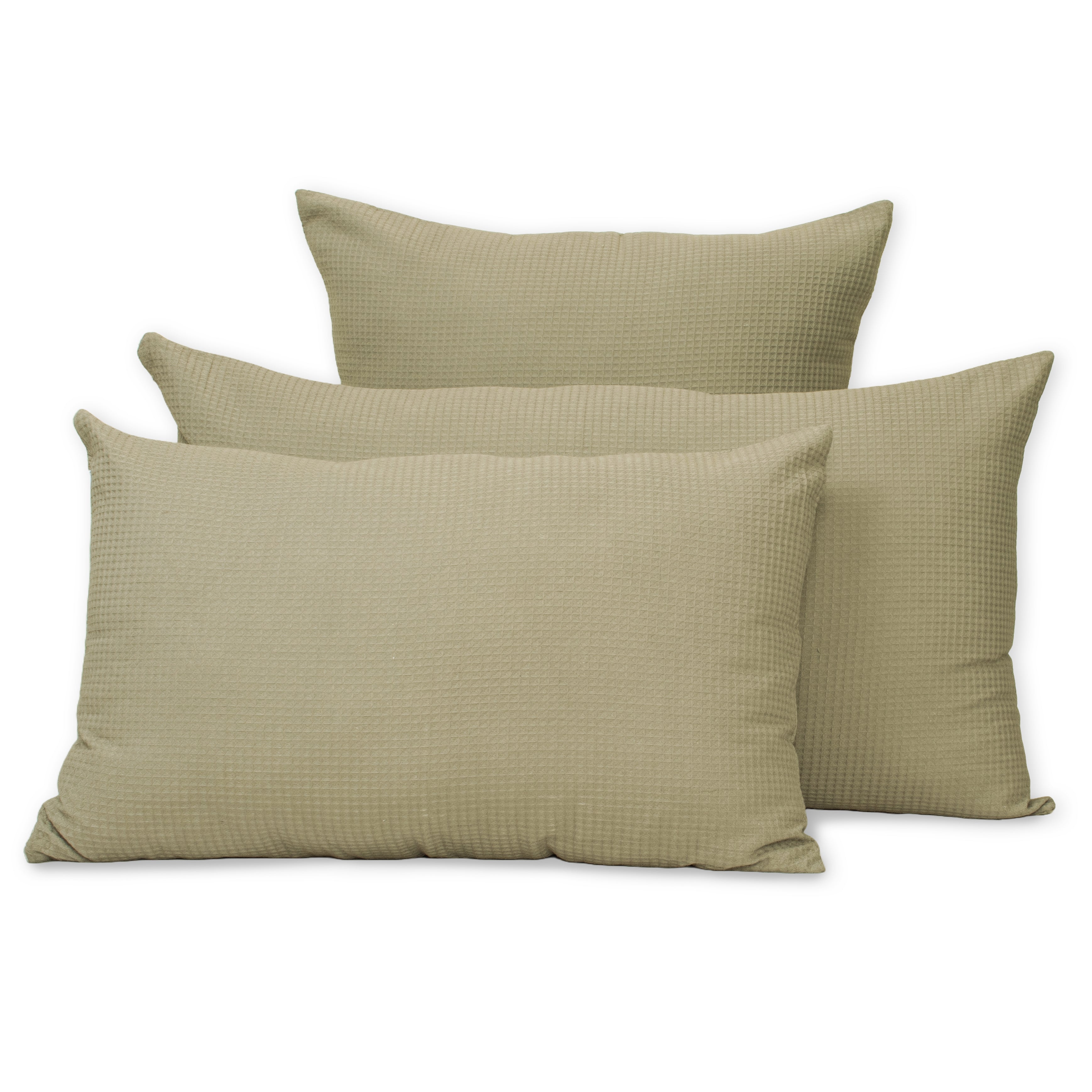  Trendy Olive Green Waffle Cotton Pillowcases