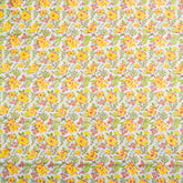 Trendy Yellow Floral Indian Hand Block Print Fabric
