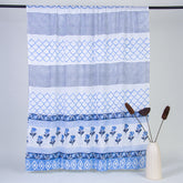 Sky Blue Print Pure Cotton Suits with Cotton Dupatta