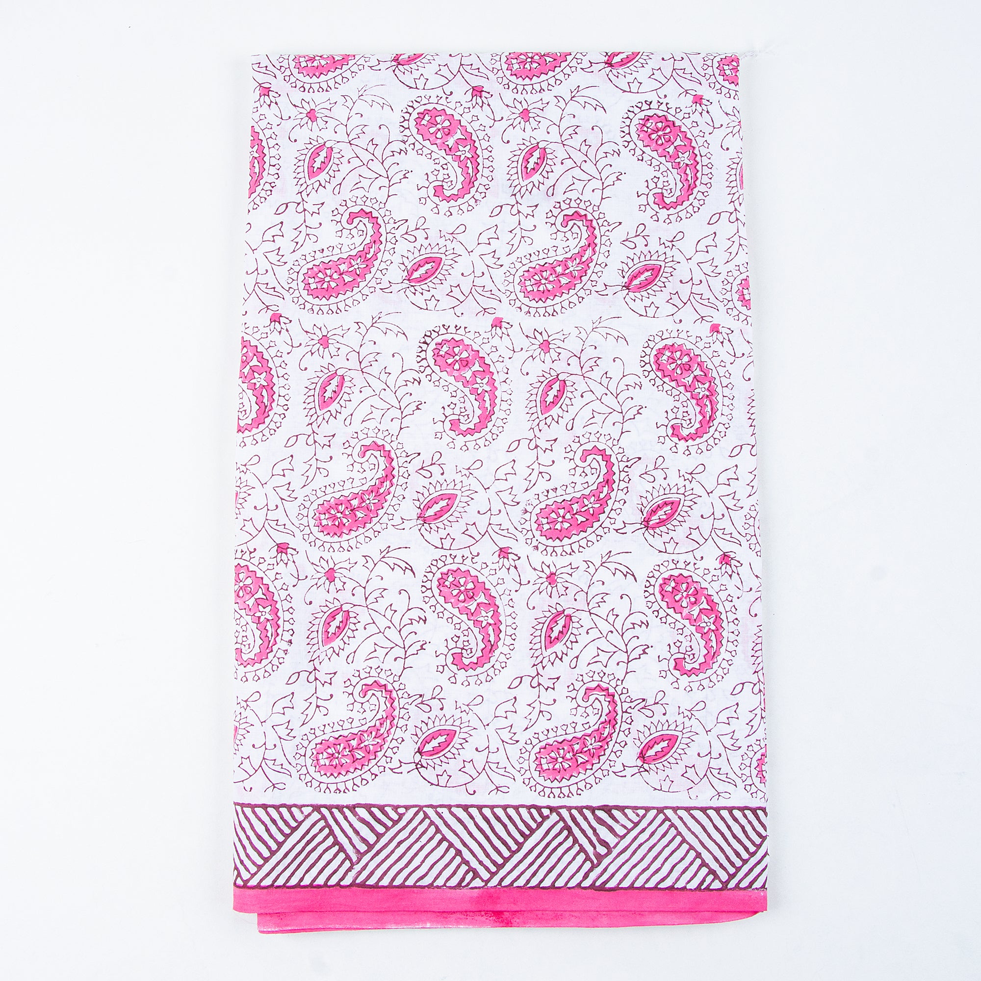Paisley Print Cotton Suit Material for Women &amp; Kota Doria Dupatta