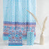 Sky Blue Print Ladies 3 Piece Suit with a Cotton Silk Dupatta
