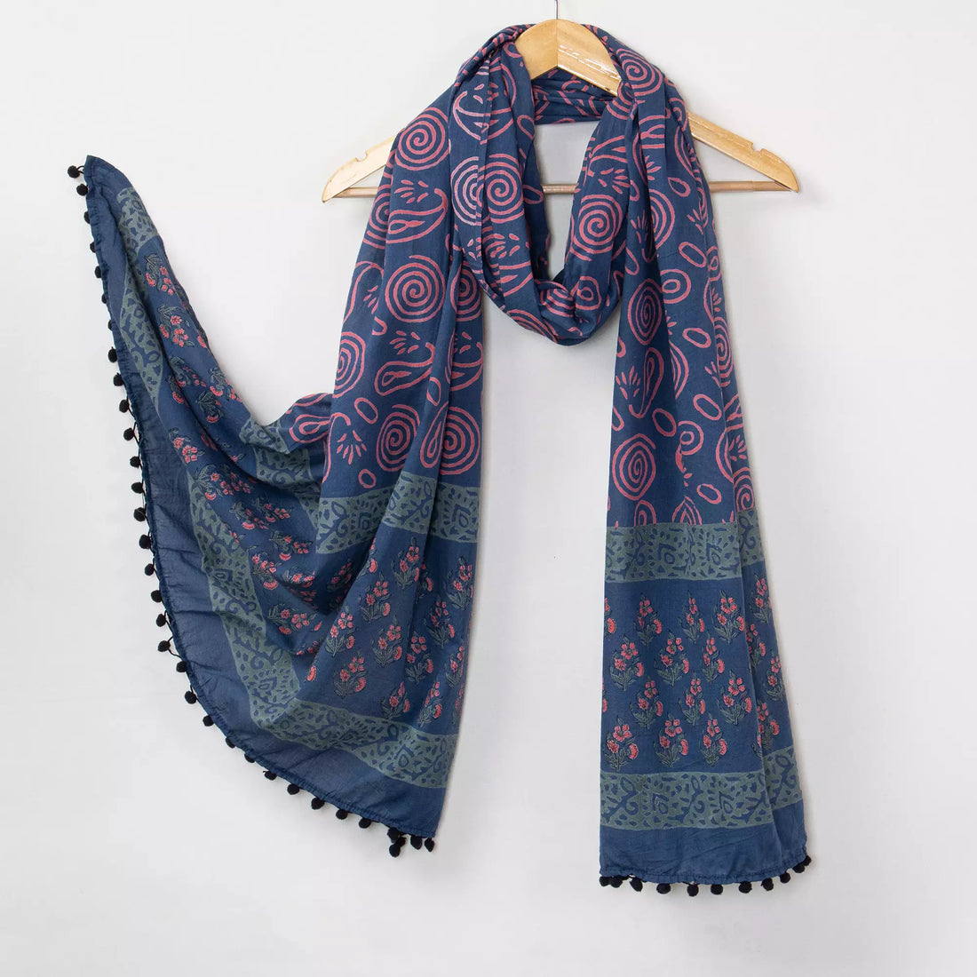 Ultra Soft Red Paisley Printed Dupatta for Girls