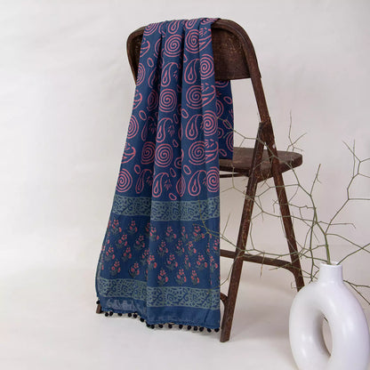 Ultra Soft Red Paisley Printed Dupatta for Girls