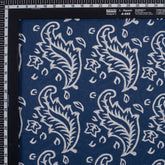 Unique Floral Handmade Block Print Indigo Cotton Material Fabric