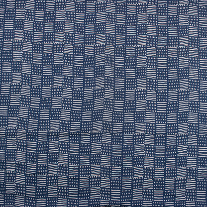 Unique Hand Block Indigo Dyed Fabric