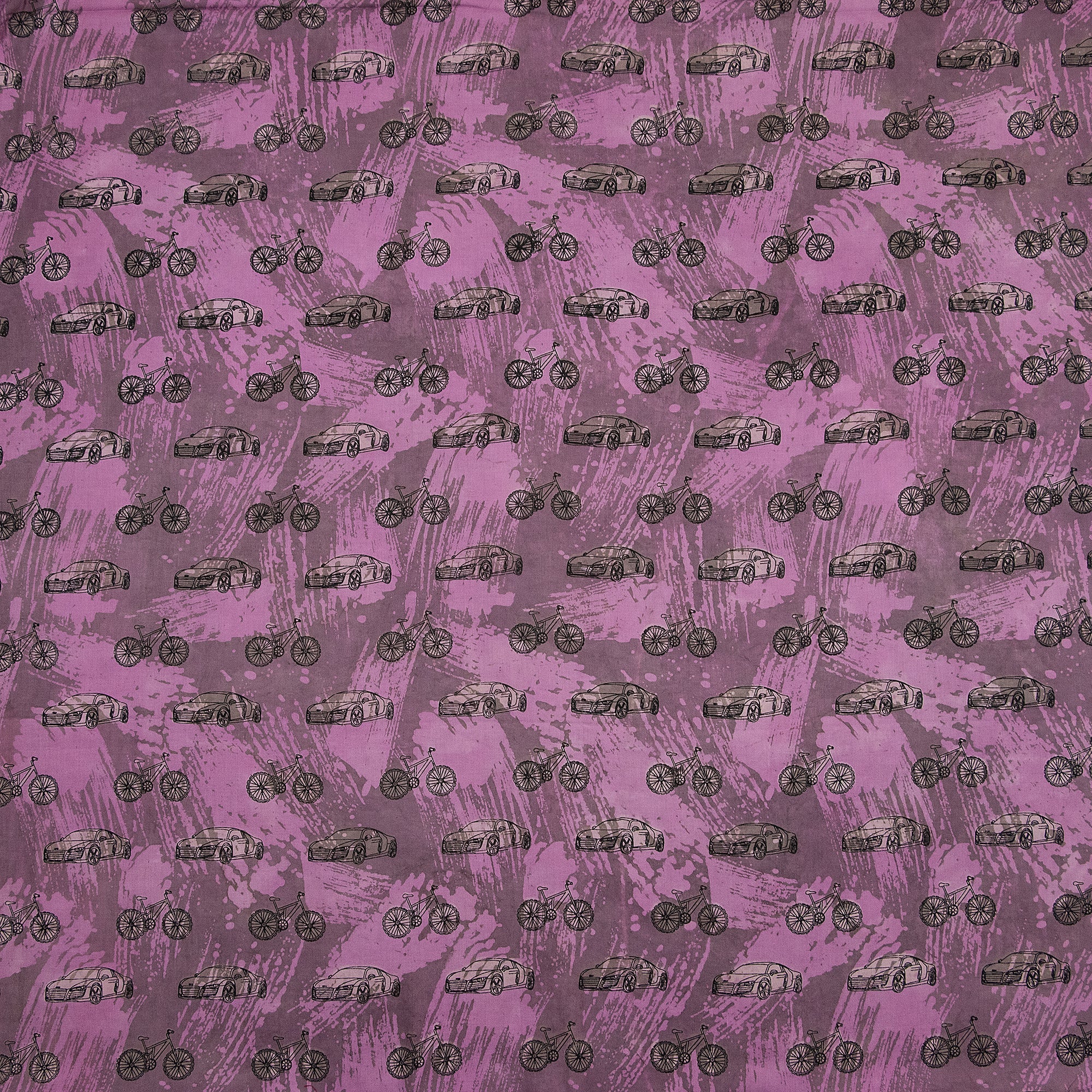 Vehicle Pure Cotton Mud Resist Hand Block Print Fabric
