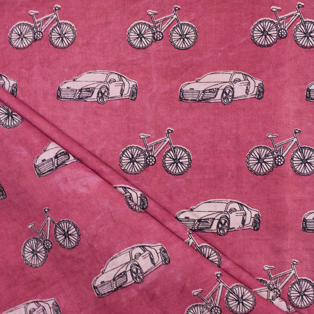 Veshicle Soft Cotton Dabu Hand Block Print Fabric