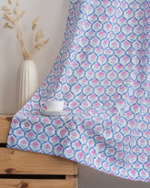 Vintage Floral Block Print Cotton Curtains in India