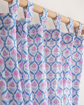 Vintage Floral Block Print Cotton Curtains in India