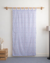 Vintage Floral Block Print Cotton Curtains in India