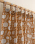 White Floral Block Printed Cotton Curtains