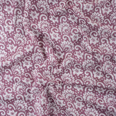 White Floral Indian Hand Block Printed Fabric