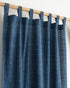 White Gingham Check Block Printed Cotton Curtains