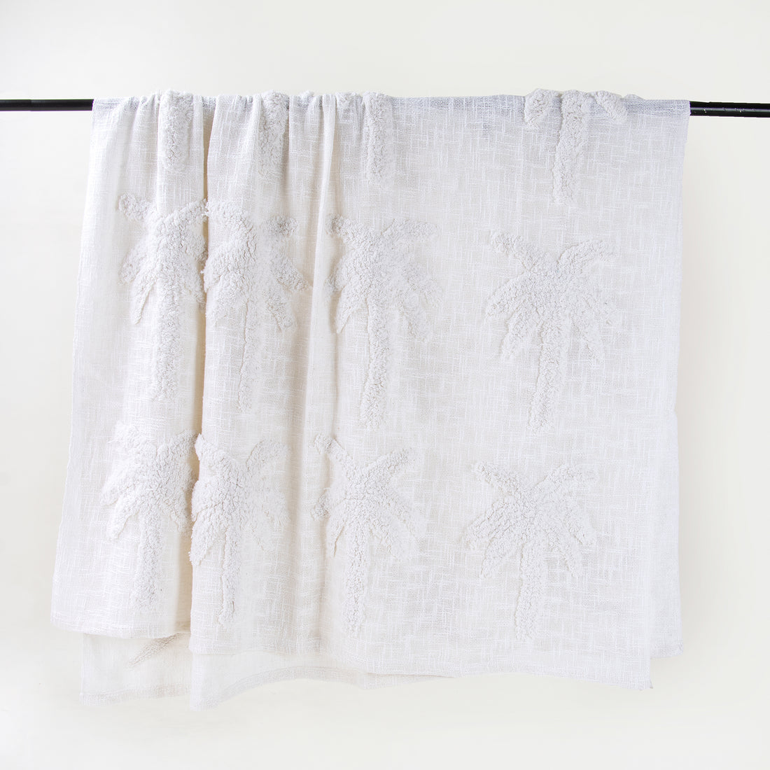 White Handcrafted Sofa 100% Cotton Throw Blanket