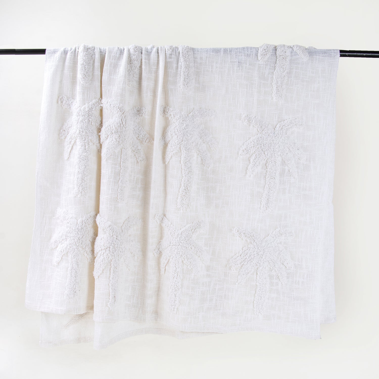 White Handcrafted Sofa 100% Cotton Throw Blanket