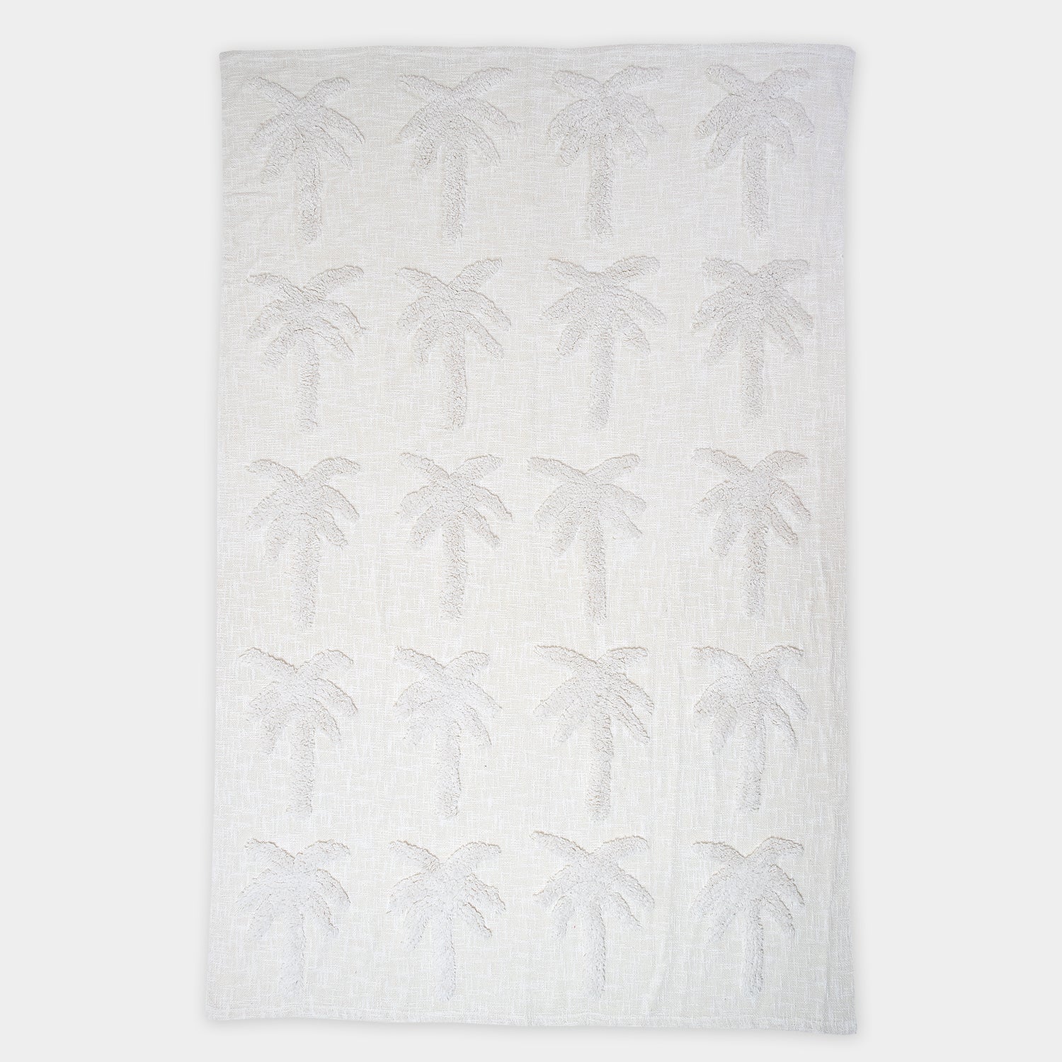 White Handcrafted Sofa 100% Cotton Throw Blanket
